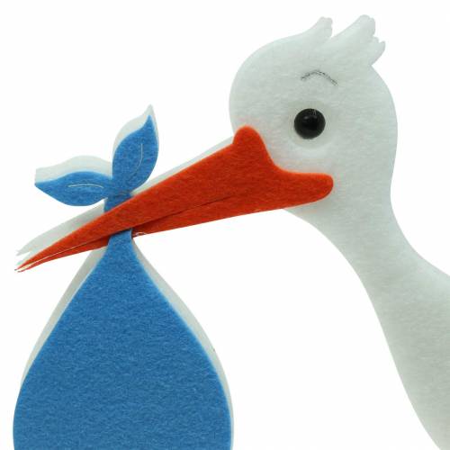 Floristik24 Dekorativ storke til at hænge blå 45,5 cm x 39 cm x 2 cm