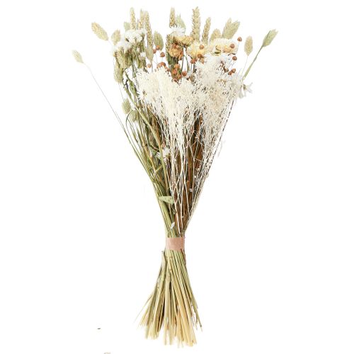 Artikel Buket tørrede blomster stråblomster korn hvid 55cm