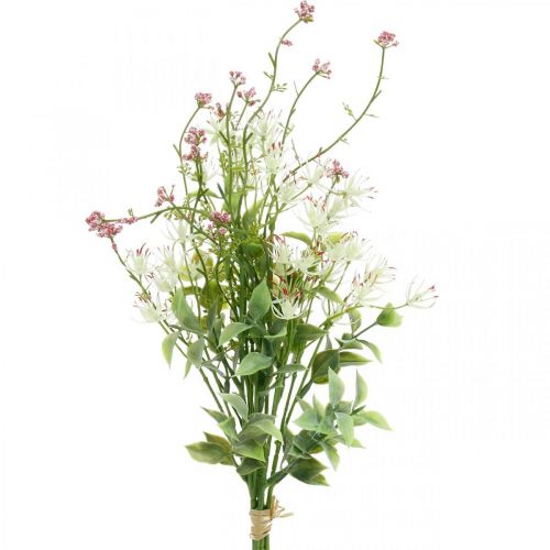 Floristik24 Forårsbuket kunstig pink, hvid, grøn kunstig blomsterbuket H43cm