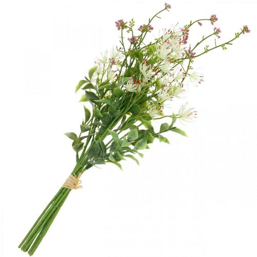 Floristik24 Forårsbuket kunstig pink, hvid, grøn kunstig blomsterbuket H43cm