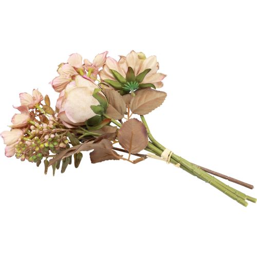 Floristik24 Kunstig blomsterbuket kunstige blomster kunstige roser antik 30cm
