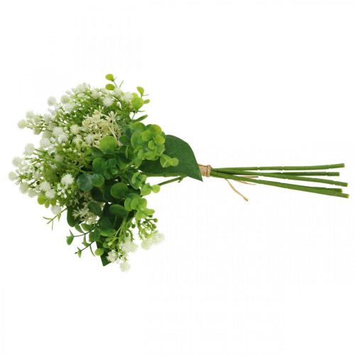 Artikel Dekorativ buket kunstige blomster Buket kunstige blomster Grøn Hvid L36cm