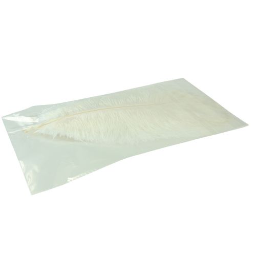 Artikel Strudsfjer eksotisk dekoration Hvide fjer 32-35cm 4 stk
