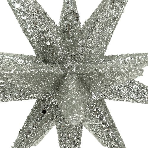 Artikel Stjerner med glimmer champagne 11,5 cm 4stk