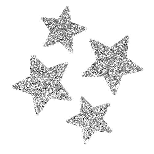 Stjerner til at sprede sølv assorteret. 4-5 cm 40 stk