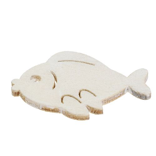 Floristik24 Spred fisk hvid 4cm 48 stk