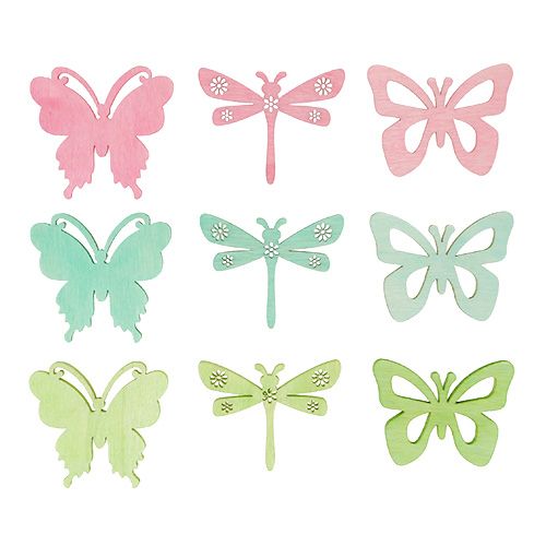 Floristik24 Give-Aways Butterflies &amp; Dragonflies 4cm 72pcs