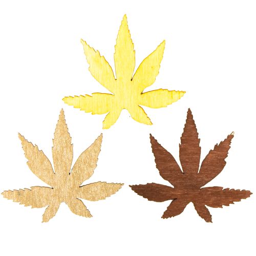 Artikel Scatter dekorationsblade gul, brun, platin assorteret 4cm 72 stk