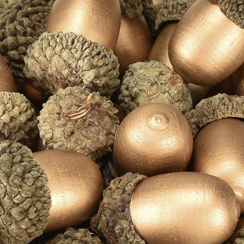 Artikel Scatter dekoration agern efterår vinter guld 3cm 36 stk