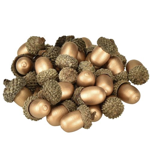 Artikel Scatter dekoration agern efterår vinter guld 3cm 36 stk