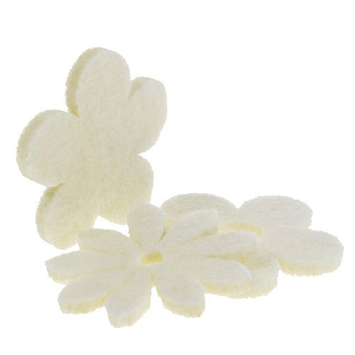 Floristik24 Spredt filtblomstcreme Ø3,5cm 96p