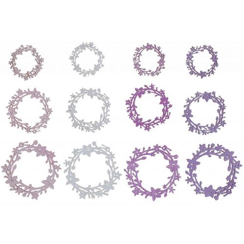 Floristik24 Scatter dekoration træ blomsterkrans scatter stykker forår farverig Ø3-5cm 24 stk.