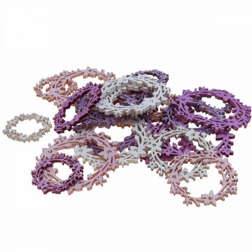 Floristik24 Scatter dekoration træ blomsterkrans scatter stykker forår farverig Ø3-5cm 24 stk.