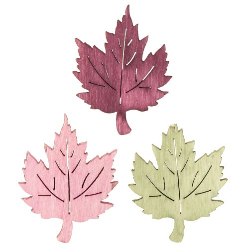Artikel Scatter dekoration træ efterårsblade borddekoration farvet 3x4cm 72 stk
