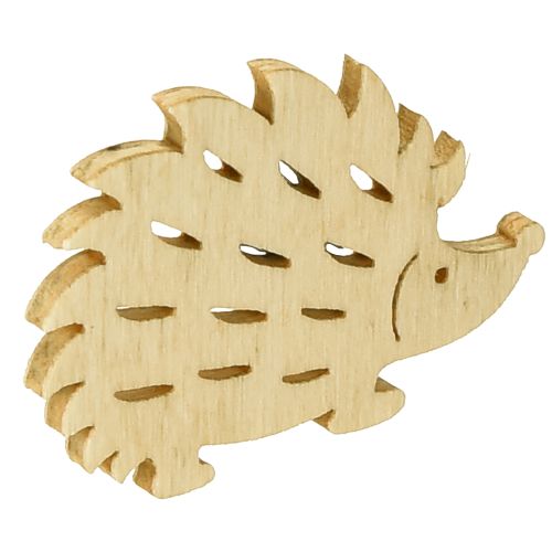 Artikel Scatter dekoration træ pindsvin dekoration grøn brun hvid 4x3cm 72 stk.