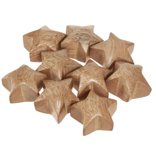 Artikel Spredte dekoration træ mini stjerner adventsdekoration mangotræ 3 cm 9 stk