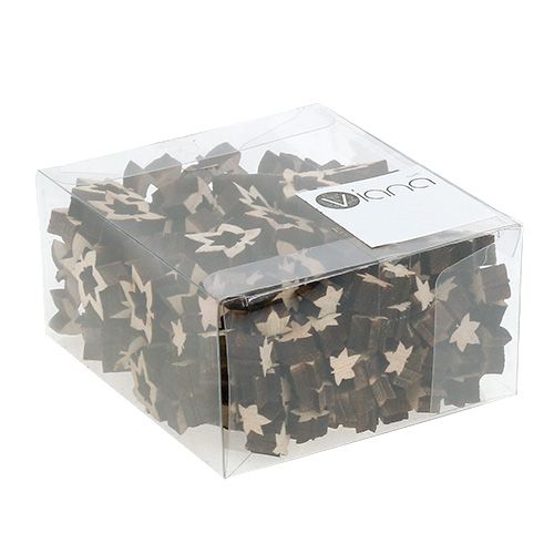 Floristik24 Sprededekoration træblade 1 cm - 2 cm naturlig 192p