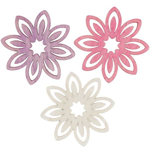 Floristik24 Scatter dekoration træblomst Ø4cm 72 stk