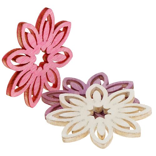 Floristik24 Scatter dekoration træblomst Ø4cm 72 stk