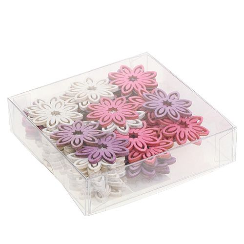 Floristik24 Scatter dekoration træblomst Ø4cm 72 stk