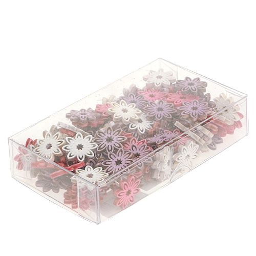 Floristik24 Streudeko træblomst assorteret Ø2cm 144stk