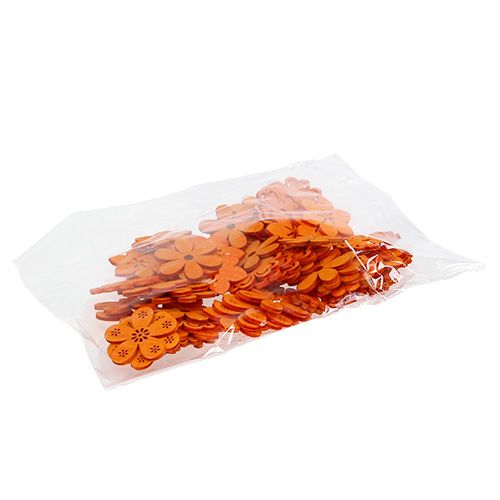 Floristik24 Sprededekoration træblomst orange 2 cm - 4 cm 96p