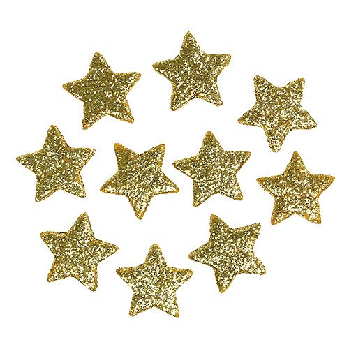 Floristik24 Spredt julestjerne guld 2,5 cm 100stk