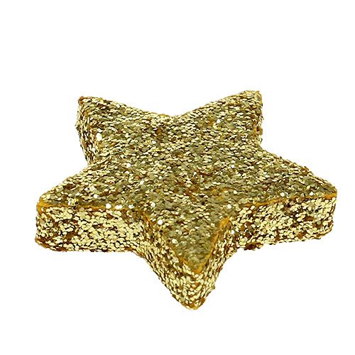 Floristik24 Spredt julestjerne guld 2,5 cm 100stk