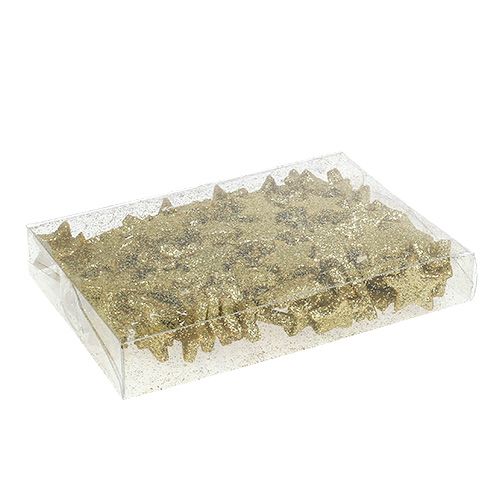 Floristik24 Spredt julestjerne guld 2,5 cm 100stk