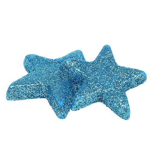 Floristik24 Scatter dekoration Julestjerne turkis 3,5-4,5cm 24 stk