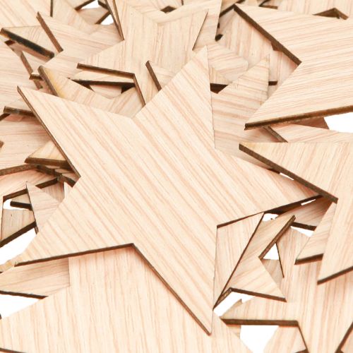 Artikel Scatter dekoration Julestjerner natur brun Ø3–5,5cm 48 stk