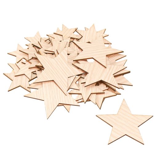 Artikel Scatter dekoration Julestjerner natur brun Ø3–5,5cm 48 stk
