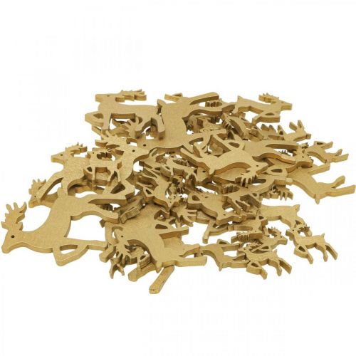 Floristik24 Scatter dekoration Jule scatter stykker træ dekoration rensdyr 50 stk