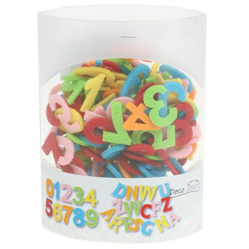 Floristik24 Spredte numre lavet af filt assorterede farver 3cm 150p