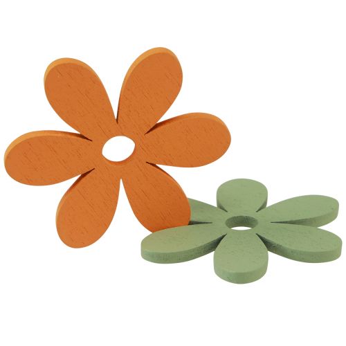 Artikel Scatter dekoration træblomster farvet borddekoration Ø3-4cm 48 stk