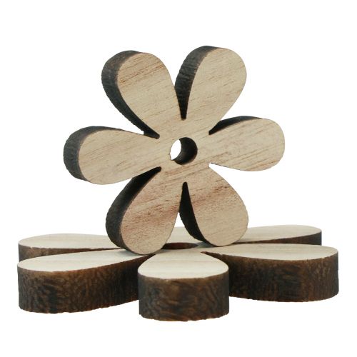 Artikel Scatter dekoration træ blomster natur brun bordpynt Ø2-6cm 20 stk