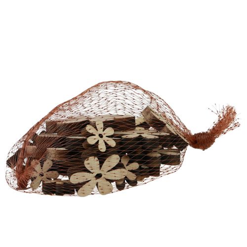 Artikel Scatter dekoration træ blomster natur brun bordpynt Ø2-6cm 20 stk