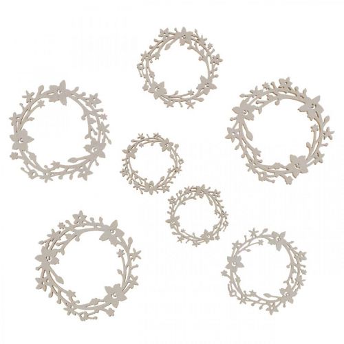 Scatter dekoration træ blomsterkrans scatter dele spring hvid Ø3–5cm 24p