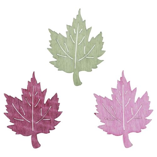 Artikel Scatter dekoration træ efterårsblade borddekoration farvet 3x4cm 72p