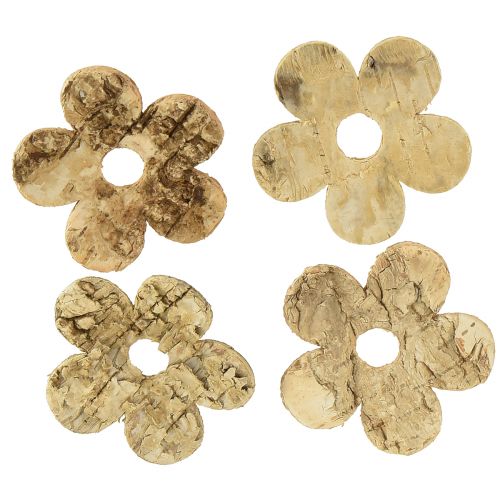Artikel Scatter dekoration træbark blomster birk vintage Ø5cm 36 stk