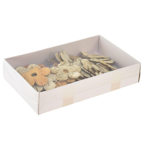 Artikel Scatter dekoration træbark blomster birk vintage Ø5cm 36 stk