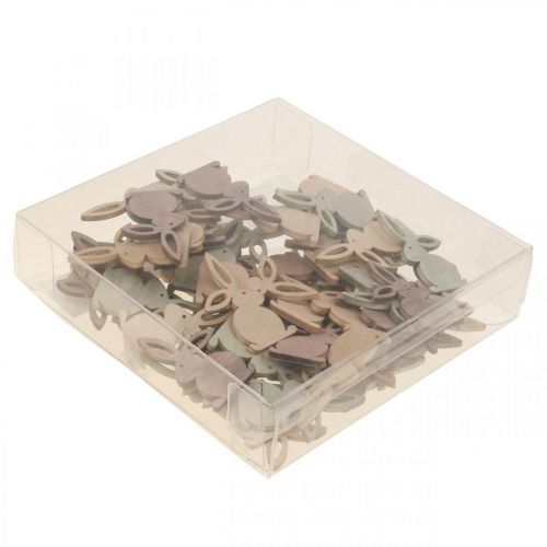 Floristik24 Scatter dekoration træ scatter dele påske Påskehare brune toner 4cm 72 stk.