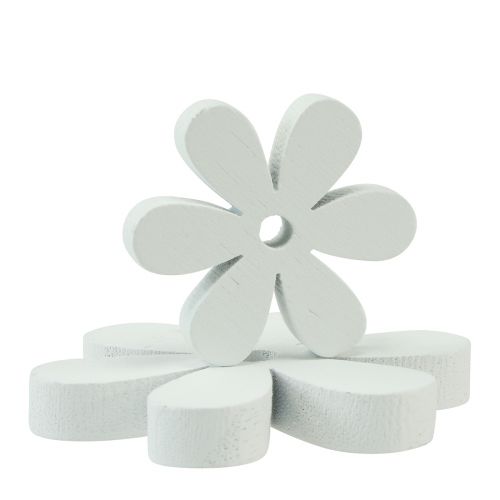Artikel Scatter dekoration træbord dekoration hvide blomster Ø2cm–6cm 20 stk