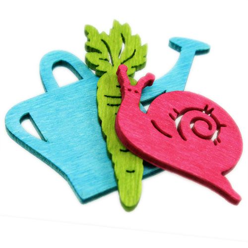 Artikel Scatter dekoration træfigurer kande snegl gulerod 4cm - 6cm 72 stk.