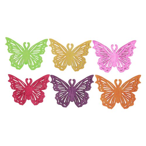 Artikel Scatter dekoration sommerfugl træbord dekoration fjeder 4×3cm 72 stk