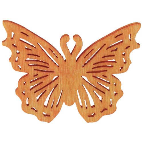 Artikel Scatter dekoration sommerfugl træbord dekoration fjeder 4×3cm 72 stk