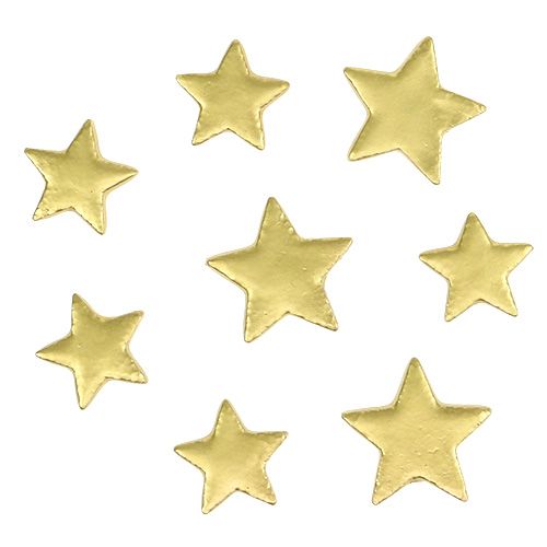 Artikel Scatter dekoration stjerner mix 4-5cm guld mat 72stk