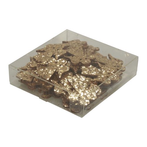 Artikel Scatter dekoration juletræ engle guld glitter 5x3,5cm 48 stk