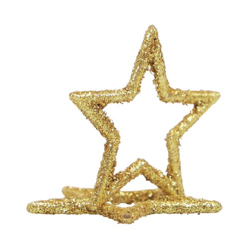 Floristik24 Scatter dekoration Julestjerner gylden glitter Ø4cm 120 stk