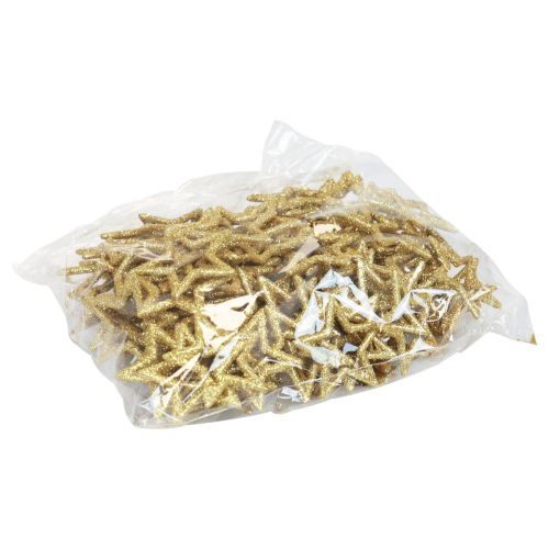 Floristik24 Scatter dekoration Julestjerner gylden glitter Ø4cm 120 stk